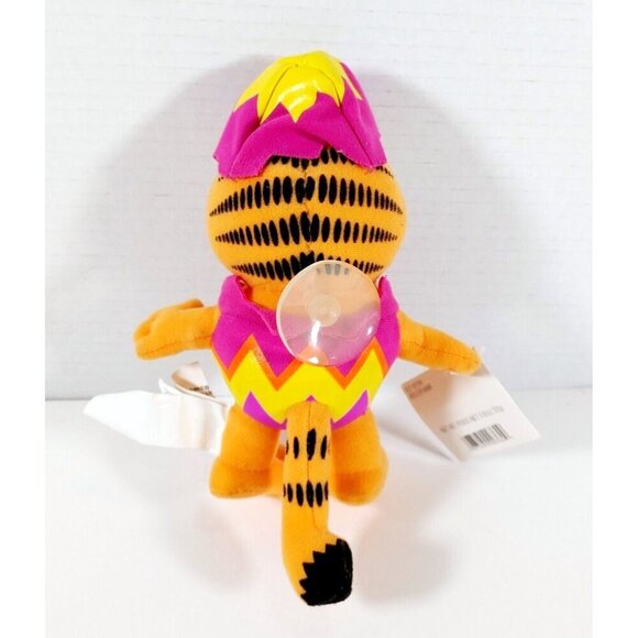Russell Stover Garfield Plush Wearing Purple Easter Egg  8" Window Cling NEW - Picture 3 of 5